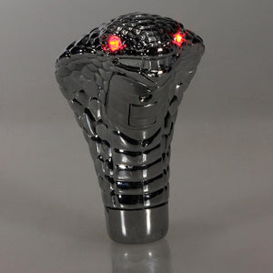 Car Cobra Head Gear Shift Knob, Touch Activated Ultra Red Eye LED Light, Manual/Automatic Gear Shifting Knob Fits Most Cars