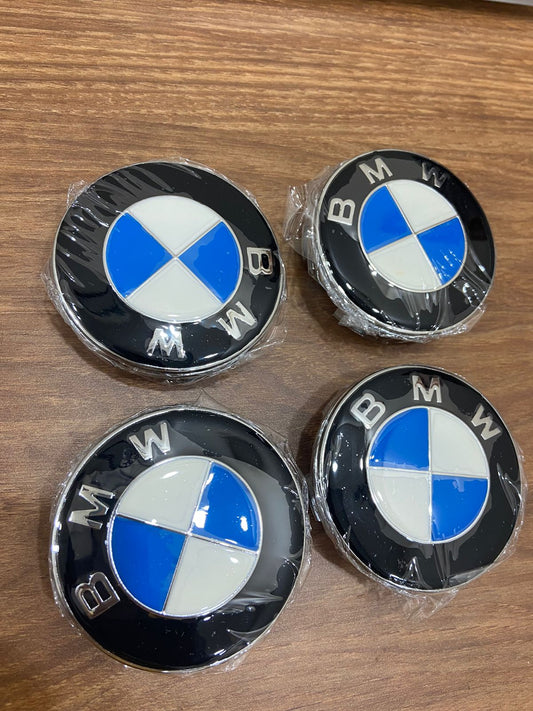 4pcs fits for BMW Emblem Logo Badge Hub Wheel Rim Center Cap 68mm 4pcs - with LED