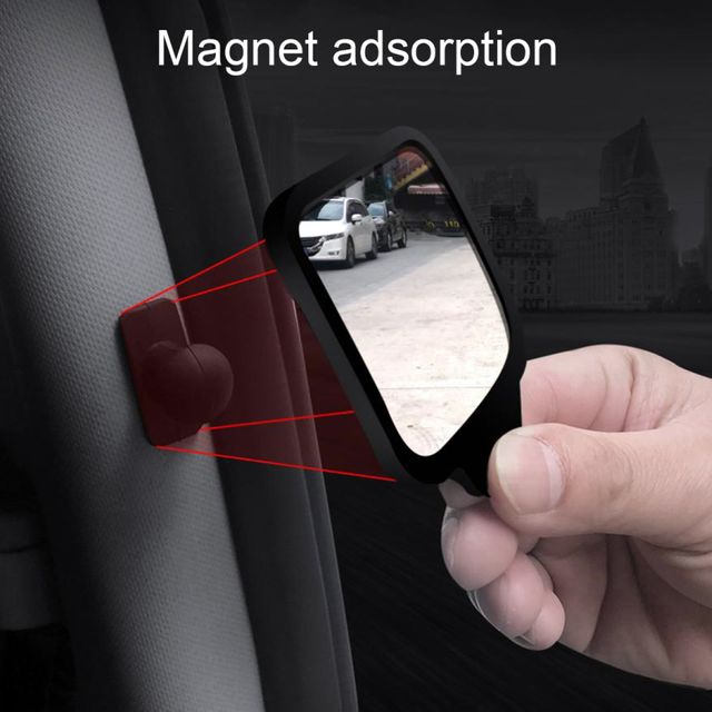 3R-2130 Car Truck Interior Adjustable Wide Angle Rear View Blind Spot Mirror, Size: 7*6.5*1cm