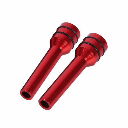 4 Pcs Silver Aluminum Alloy Car Door Lock Knob Covers, Universal Fit Interior Door Pull Pin Cover for Most Vehicles, 5mm Shaft Hole Diameter, 50mm Total Length