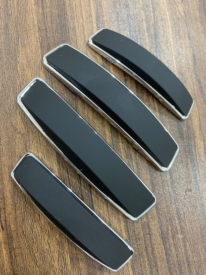 CarOxygen - Universal Chrome GT Door Guard Edge Scratch Protector Exterior Accessories 4 Pcs