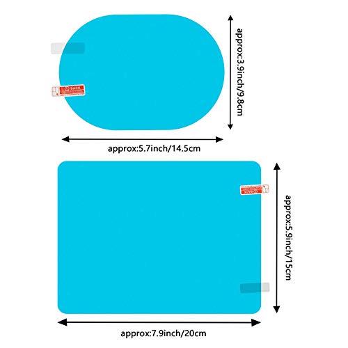 CarOxygen - Car Mirror Waterproof Film Anti Fog Film for Car Mirror Rain Proof Film, All Vehicles