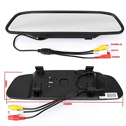 YuanTing 7" TFT LCD Wireless Mirror Monitor With Rear View Backup Camera Kit