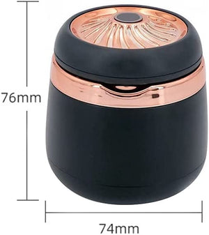 Car Ashtray with Colorful LED Lights,MoreChioce Universal Detachable Cigarette Smokeless Cylinder Cup Holder with Lid Windproof Fireproof Smoke Cup Holder for Car,Home and Office