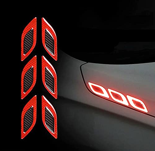 Carbon Fiber Graphic Car Reflective Sticker,Warning Sign Bumper Door Fender Hood Anti-Scratch Cover Decal