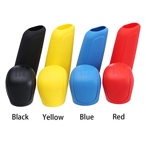 CarOxygen Silicone Gear Shift Knob Cover and Handbrake Cover  (5.5cm x 2.1", Red) -2Pcs Set