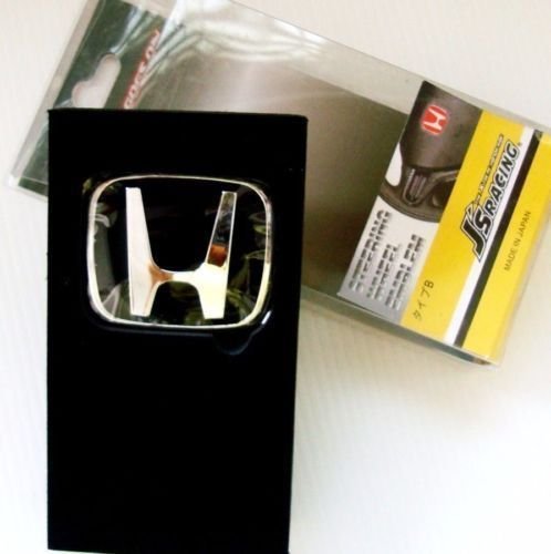 HONDA Genuine TYPE-R Front Rear Steering Red Black Chrome Premium Acrylic H Logo Emblem Made In Japan