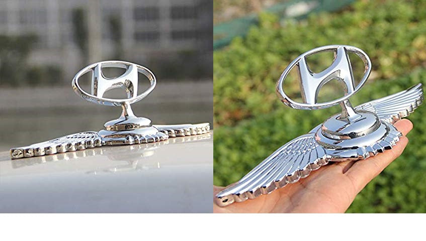 3D Laxury Chrome Metal Car Front Hood Ornament Car Bonnet Sticker Badge -Bonnet Emblem