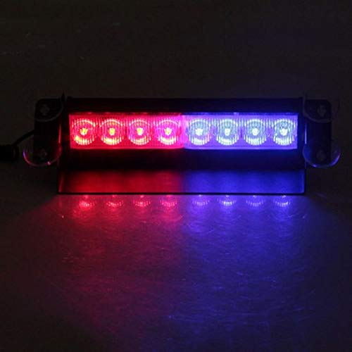 Car Oxygen-Red/Blue LED Car Dashboard Strobe Flasher Police Light 3 Modes For All Cars