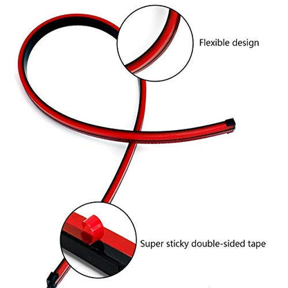 CarOxygen - Rear Windshield Brake Strip LED Warning Light for All Cars - 90CM, Transparent Red