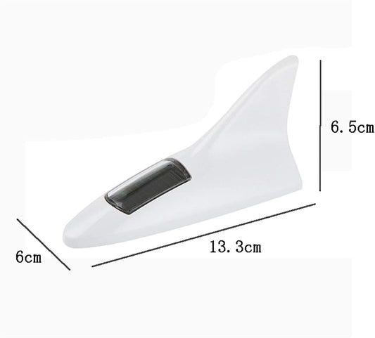 Solar Powered Car Shark Fin Antenna LED Warning Flash Strobe Tail Light Led Flash Warning Light Tail Lights (Multi colour)