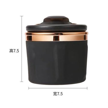 CarOxygen Car Ashtray with LED Exclusively for BMW 1/3/5 Series and X1/X3/X4/X5/X6 (Gold-Black)