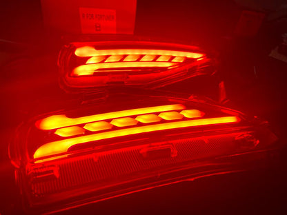 Rear Car Oxygen -Bumper Led Reflector Drl Back Light for Toyota Fortuner 2012-2015 Models (Red) Set of 2
