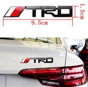 TRD Emblem Sticker for All Cars, Metal (Black)