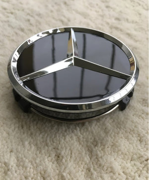 4 Pcs ( Set ) wheel center hub caps for MERCEDES 60 mm- 2.36 Inch Black