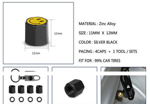 Premium Car Tyre Valve Cap Air Cap Car Tyre Valve Stem Cap Air Covers with Keychain for All Suzuki Cars