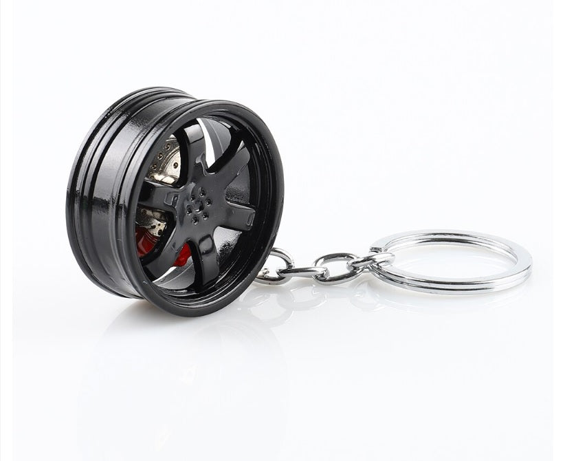 Hot RIM Car wheel Turbo keychain key ring with Brake discs Car Tire Wheel Keychain Auto Car Key Chain Keyring