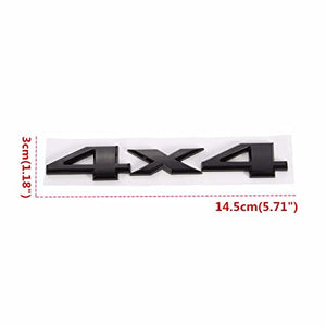 4X4 Logo Sticker for All Cars, Metal (Silver)
