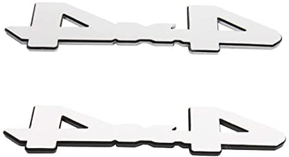 4X4 Logo Sticker for All Cars, Metal (Silver)