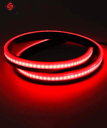 CarOxygen - Rear Windshield Brake Strip LED Warning Light for All Cars - 90CM, Transparent Red