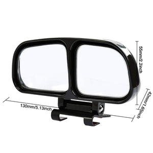Car Universal Adjustable Wide Angle Blind Spot Left and Right Side Rear Mirrors (2 Piece, Black)