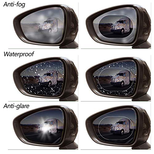 CarOxygen - Car Mirror Waterproof Film Anti Fog Film for Car Mirror Rain Proof Film, All Vehicles