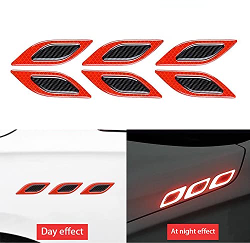 Carbon Fiber Graphic Car Reflective Sticker,Warning Sign Bumper Door Fender Hood Anti-Scratch Cover Decal