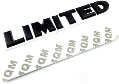 3D Metal Limited Emblem Badges,1Pack OEM Chrome Aluminum Alloy Badges Decal Tailgate Adhesive Tape Compatible for Toyota,Nissan,Jeep Grand Cherokee Wrangler Compass Auto Sticker