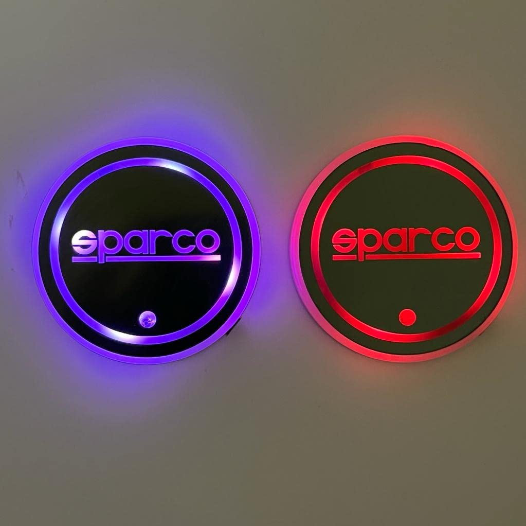 LED Car Cup Holder Lights for Mustang 2PCS Car Logo Cup Coaster with Caroxygen