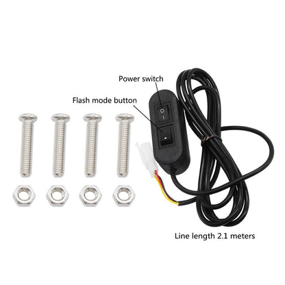 Car Emergency Strobe Police Light 6" 12V 40w/Pair LED Flasher Warning Beacon Hazard Caution Construction Mini Light Bar for SUV's 4X4 Trucks etc (Red Blue Color)