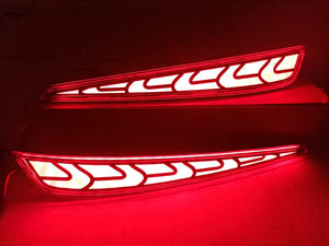 LED Imported Rear Fog Light Reflector DRL Matrix Type Compatible for Hyundai New i20 2021, Red