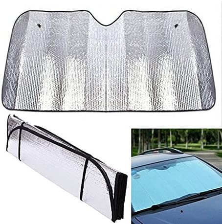 Car Windshield Sunshade UV Ray Reflector Auto Window Sun Shade Visor Shield Cover, Keeps Vehicle Cool- Sliver (130" x 60")