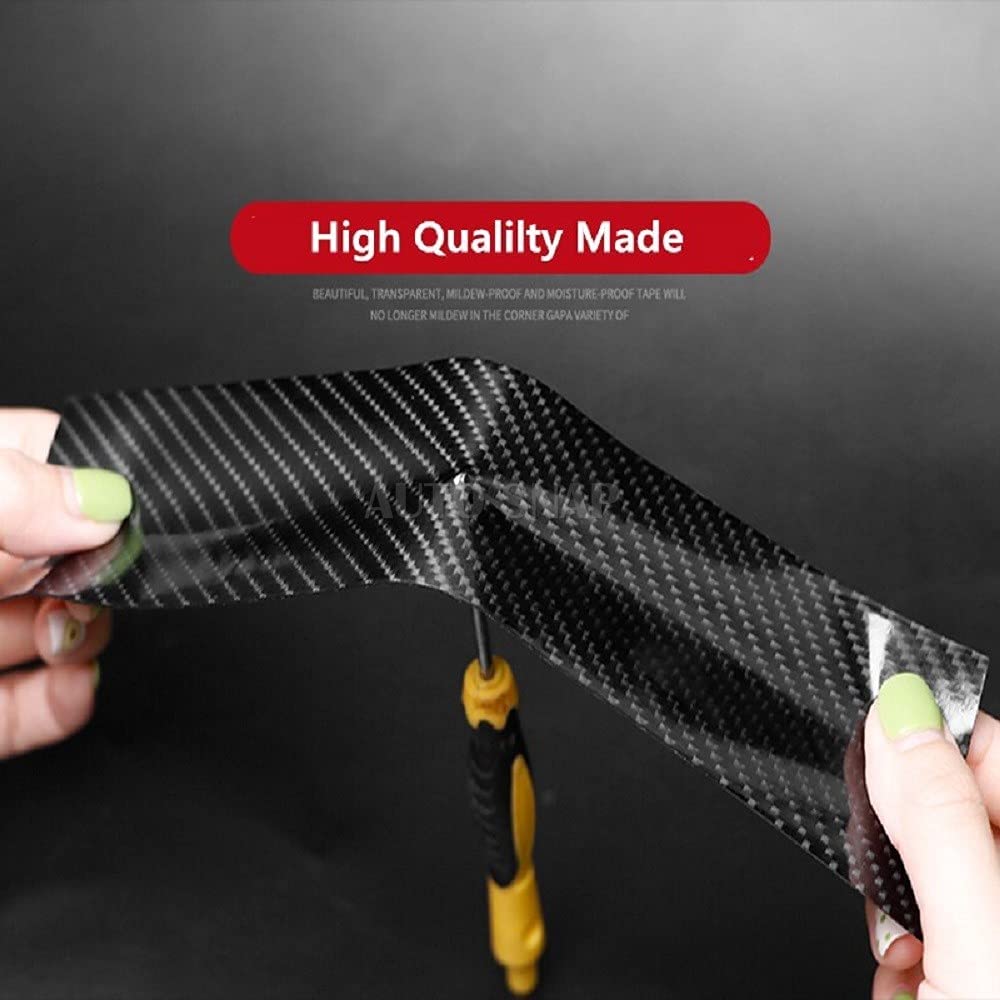 5m 3D Carbon Fiber Car Stickers Door Sill Scuff Anti Scratch Tape Protection Film Matte Carbon Fiber Tape