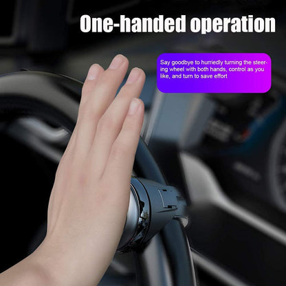 3R-2251 Black 360Â° Rotation Universal Car Steering Knob Wheels Spinner Knob Power Save Easy Turn Ball Booster