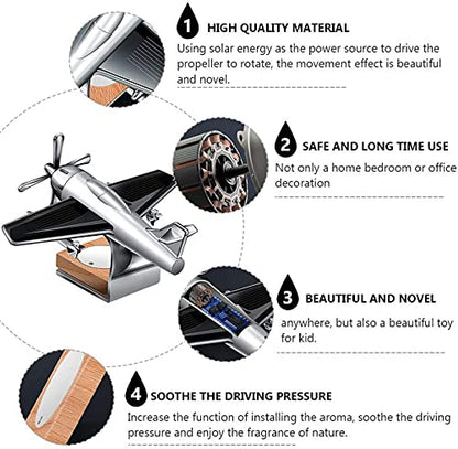 CarOxygen - Solar Car Perfume and Air Freshener Solar Plane with Fragrance for Car
