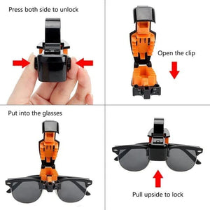 Car Sun Visor Glasses Frame Clamp Soft Glue Protective Multi-Positioned Sunglasses Universal Clip Holder