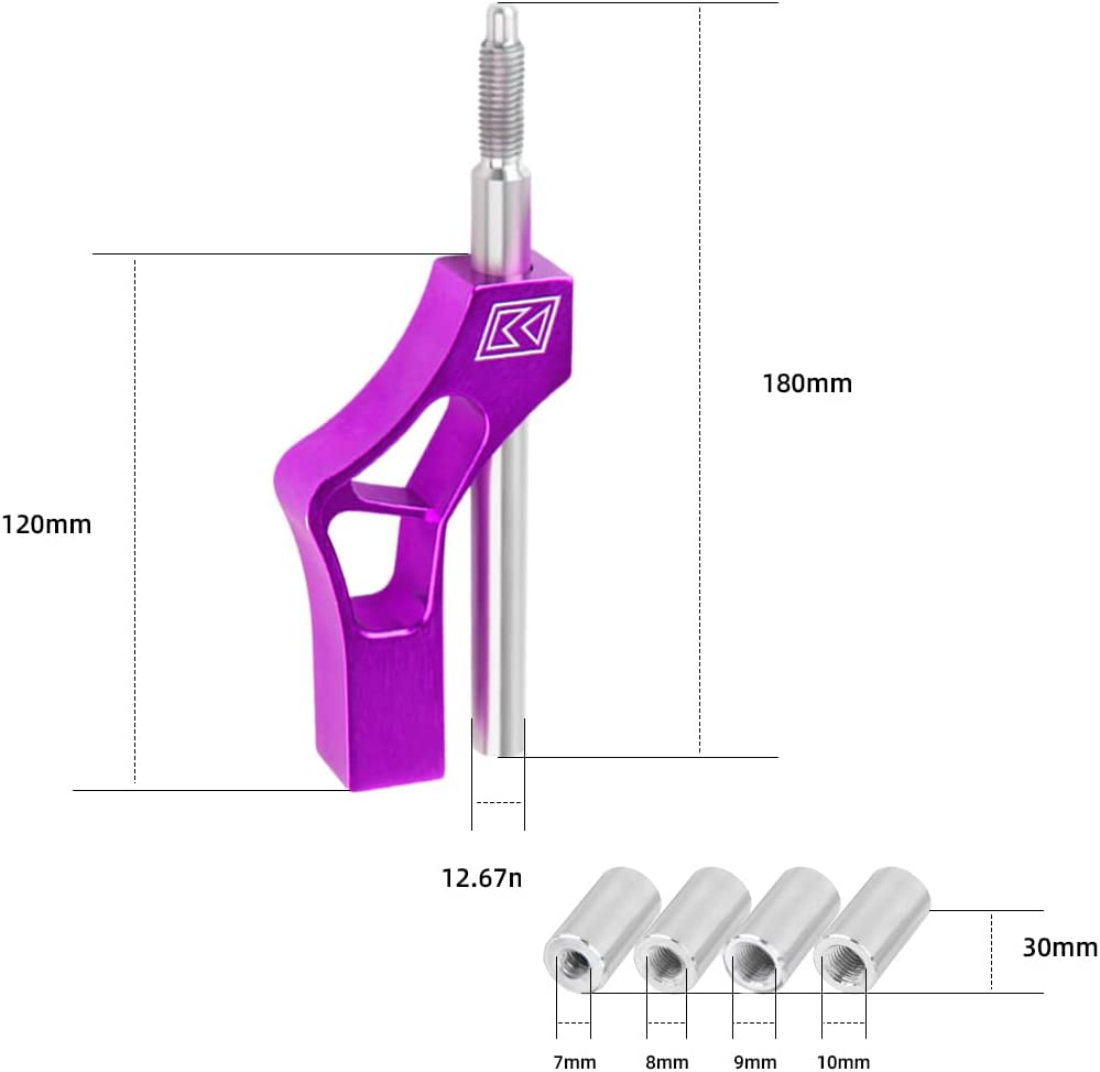 Adjustable Shift Extension Shifter Knob with Adapters Stainless Steel Height Lever Extension Gear Shifter Extender Kit for Manual Shift Knob