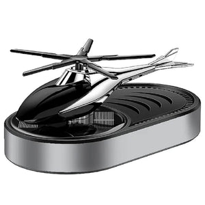 Helicopter Solar Car Air Freshener Rotation Zinc Alloy Car Perfume Diffuser Ornament for Vehicles