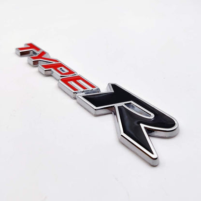 CarOxygen - 3D Letter Metal Emblem Badge {Type R,Metal}, TYPE Black,R Red,