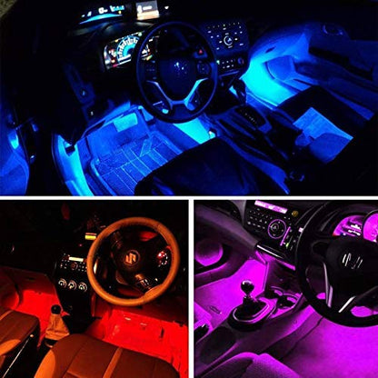 CarOxygen - Car LED Interior Strip Light, 16 Million Colors 5 in 1 with 6 Meters Fiber Optic, Multicolor RGB Sound Active Automobile Atmosphere Ambient Lighting Kit - Wireless Bluetooth APP Control