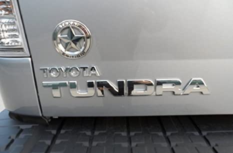 Star Texas Edition Emblem Sticker for All Cars, Metal (Silver)