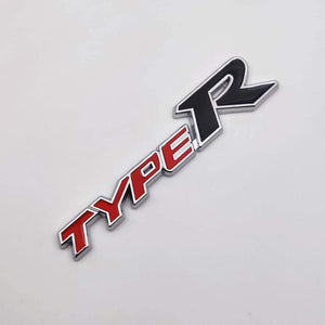 CarOxygen - 3D Letter Metal Emblem Badge {Type R,Metal}, TYPE Black,R Red,