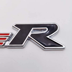 CarOxygen - 3D Letter Metal Emblem Badge {Type R,Metal}, TYPE Black,R Red,