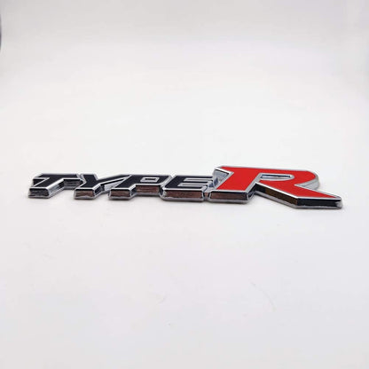 CarOxygen 3D Letter Metal Emblem TYPE R Badge (Black Red)