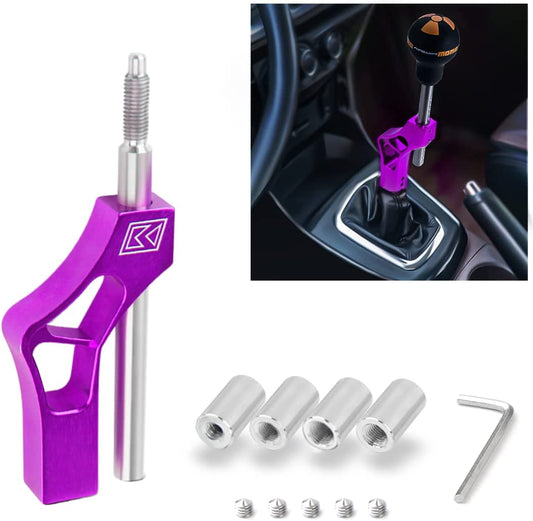 Adjustable Shift Extension Shifter Knob with Adapters Stainless Steel Height Lever Extension Gear Shifter Extender Kit for Manual Shift Knob