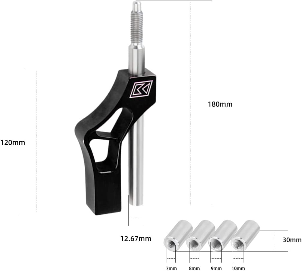 Adjustable Shift Extension Shifter Knob with Adapters Stainless Steel Height Lever Extension Gear Shifter Extender Kit for Manual Shift Knob