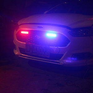Car Emergency Strobe Police Light 6" 12V 40w/Pair LED Flasher Warning Beacon Hazard Caution Construction Mini Light Bar for SUV's 4X4 Trucks etc (Red Blue Color)