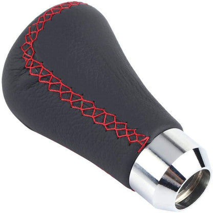 CarOxygen - Gear Shift Knob Red Universal Car Gear Knob Shifter PU 6 Speed with 3 Adapters Manual Shift Stick