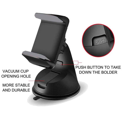 Car Mobile Phone Silicone Sucker | Car Mobile Holder 360Â° Rotation with Ultimate Reusable Suction Cup for Dashboard/Windshield for Cars (Multicolor)
