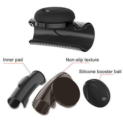 3R-2151 Black 360Â° Rotation Universal Car Steering Knob Wheels Spinner Knob Power Save Easy Turn Ball Booster(Mini Knob)